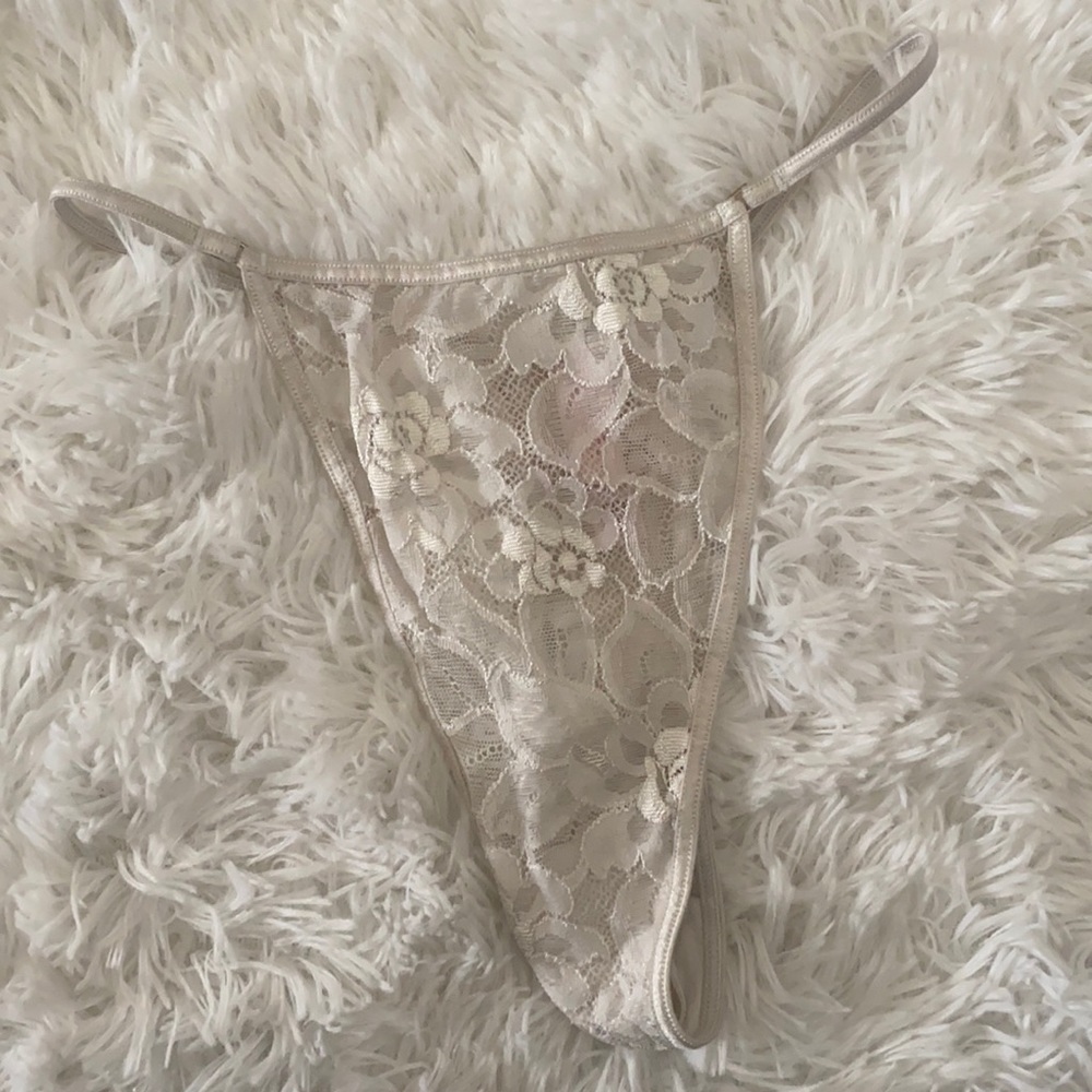 Victoria’s Secret vintage high cut high waist lace G string panty